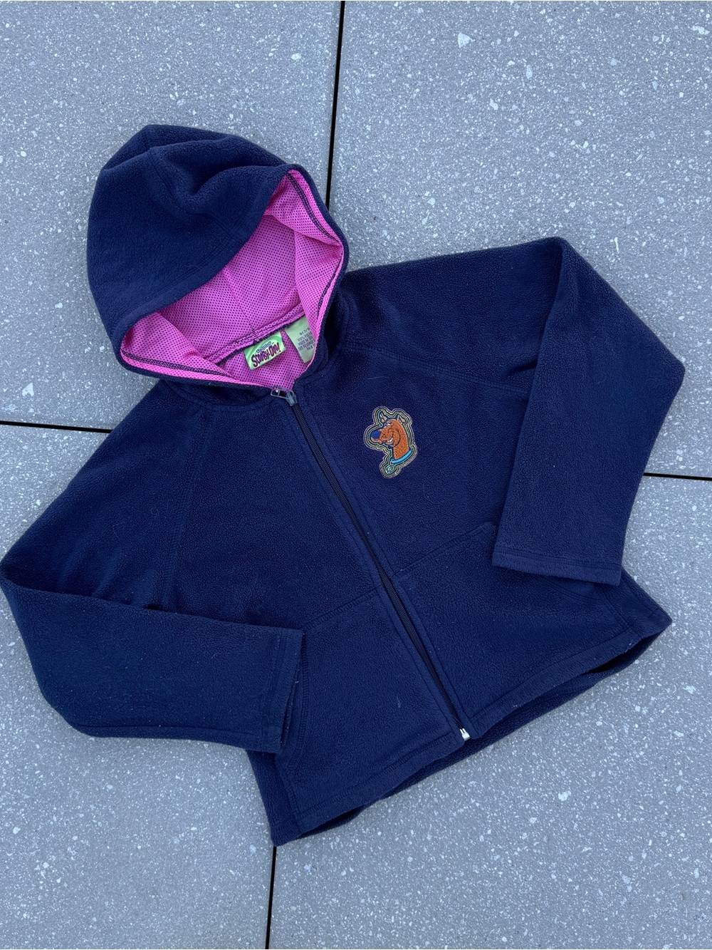 Vintage 2003 Kids Cartoon Network Scooby Doo fleece zip up jacket